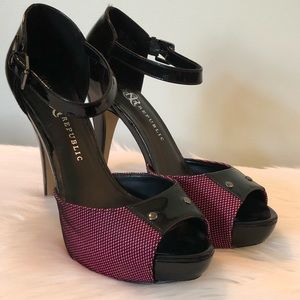 Pink and Black Rock & Republic Heels